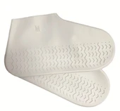 Silikon Ayakkabı Kılıfı Kaymaz Su Kir Geçirmez  M Beden Beyaz - Stokta Olan Renk Gönderilir thumbnail 2