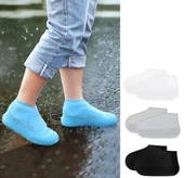 Silikon Ayakkabı Kılıfı Kaymaz Su Kir Geçirmez   M Beden Siyah thumbnail 2