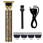 Vintage Görünümlü Güçlü 4 Farklı Başlıklı USB ŞarjlI Manuel Tıraş Makinası thumbnail 5