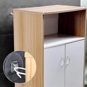 Yapışkanlı Eşya Sabitleyici Aparat Deprem Güvenliği Çocuk Koruma Sabitleme Aparatı 1 Çift thumbnail 2