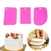 Pasta Hamur Şekillendirici Spatula Kesici Kazıyıcı Dekoratör Set - Stokta Olan Renk Gönderilir thumbnail 1