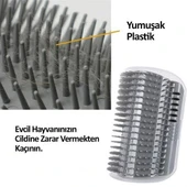 Pratik Kedi Tüyü Kaşıma Ve Tarama Aparatı Duvara Monte Kaşıma Aleti thumbnail 3