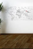 Yazılabilir Dünya Haritası Manyetik Duvar Stickerı 110 x 56 cm thumbnail 4
