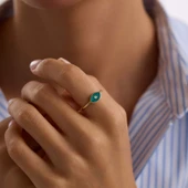 Vintage Sedefli Eye Altın Yüzük thumbnail 3