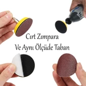 Pimli Mini 53'lü Cırt Zımpara Seti 50 mm Taban Matkap Uyumlu 80 120 320 600 800 Kum Karışık Grit thumbnail 3