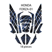 Honda Forza - 250 (2025 ) ile Uyumlu Renkli 18 Parça Tank Pad Seti GC20-MS thumbnail 1
