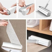 Pratik Temizlik İçin Yapışkanlı Tüy Rulosu 24 Cm Teleskopik Uzayabilen Saplı 2 Yedekli thumbnail 4