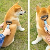 Plastik Saplı Metal Kedi Köpek Bakım Kıtık Tüy Topak Açıcı Tarak thumbnail 5