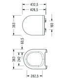 Serel Sapphire Kanalsız Asma Klozet (SP26) + Blaze Slim Yavaş Kapanan Kapak 2'li Set thumbnail 5