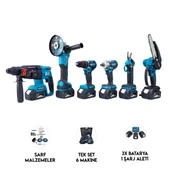 CHELIKBEI ALTILI SET (Budama testeresi +Bağ makası + 13mm Ç.MANDREN+S.SIKMA+Ş.SPRAL+Ş.HİLTİ) thumbnail 1