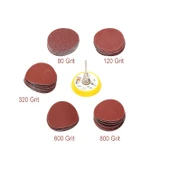 Pimli Mini 53'lü Cırt Zımpara Seti 50 mm Taban Matkap Uyumlu 80 120 320 600 800 Kum Karışık Grit thumbnail 6