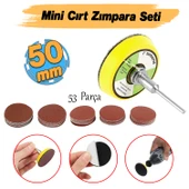 Pimli Mini 53'lü Cırt Zımpara Seti 50 mm Taban Matkap Uyumlu 80 120 320 600 800 Kum Karışık Grit thumbnail 2
