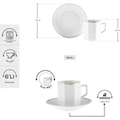 KARACA VEZİR 6 KİŞİLİK FİNCAN TAKIMI 80ML thumbnail 2