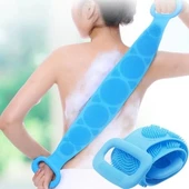 Silikon Sırt Kesesi 60 Cm Sırt Keseleme Fırçası Banyo Duş Lifi (5365) thumbnail 1