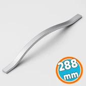 Mobilya Çekmece Dolap Kapak Kulpu Modern Mutfak Kulpları Düz Krom Gümüş Kulp 288 mm Metal thumbnail 1