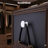 Alex Beyaz Askı Portmanto Vestiyer Banyo Mutfak Askısı Askılık Duvar Vidalı Çanta Elbise Asma thumbnail 6