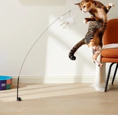 Vantuzlu Tüylü Zilli Kedi Oyun Oltası (5365) thumbnail 2