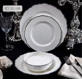 Massimo Victoria Relief Platin 24 Parça Yemek Takımı thumbnail 1