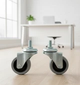 2 Adet Civatalı Metal 50mmx20mm Koltuk Sandalye Mobilya Tekeri thumbnail 7