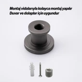 Alex Füme Askı Portmanto Vestiyer Banyo Mutfak Askısı Askılık Duvar Vidalı Çanta Elbise Asma Modern thumbnail 3