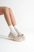 Anim Kadın Günlük Bej Süet Loafer Ayakkabı thumbnail 1