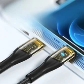 Led Işık Uçlu Sağlam İp Kablolu USB to Lightning Hızlı Şarj Kablosu (5365) thumbnail 5