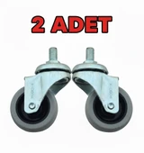 2 Adet Civatalı Metal 50mmx20mm Koltuk Sandalye Mobilya Tekeri thumbnail 1