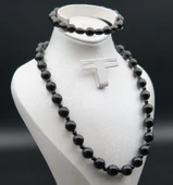 Oltu Taşı ve Akik Taşı Kadın Kolye sk000142 thumbnail 2