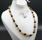 Oltu Taşı ve Kehribar Kadın Kolye sk000143 thumbnail 2