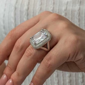 Gümüş Zirkon Taşlı Kadın Yüzük thumbnail 5