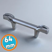 Mobilya Çekmece Mutfak Kapak Dolap Kulpları Kulbu Dolabı Kulpu 64 mm Krom Metal Kulp thumbnail 1