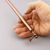 Metal Kulp Mobilya Çekmece Mutfak Dolabı Dolap Kulpları Kulpu Kulpları Düz Model 224 mm Bronz thumbnail 2