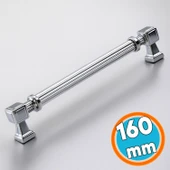 Mobilya Çekmece Mutfak Dolabı Dolap Kapak Kulpları Kulb Kulpu Metal Gümüş Kulp 160 mm -16 cm thumbnail 1