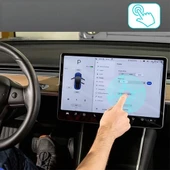 Tesla Yeni Model Y 2in1 Araç Multimedya Ekran Koruyucu Uygulama Aparatlı Premium Temperli Cam Ekran Koruyucu thumbnail 6
