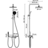 Fontana FJ-SS6157 Mat Füme Duş Ünitesi thumbnail 2