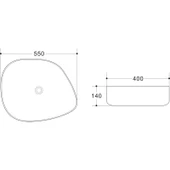 Lena E-2107SM Tezgah Üstü Porselen Lavabo thumbnail 2