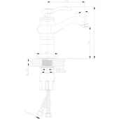 Fontana FM-1212 Altın Lavabo Bataryası thumbnail 2