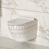 Lena ET-Y7032BY Asma Klozet Beyaz & Altın thumbnail 2