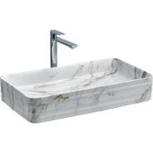 Lena E-2106M1 Tezgah Üstü Porselen Lavabo thumbnail 1