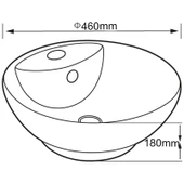 Lena E-5033 Tezgah Üstü Porselen Lavabo thumbnail 3