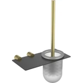 Fontana FY-90104 Mat Altın & Siyah Tuvalet Fırçası thumbnail 1