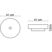 Lena E-W1501MGB Tezgah Üstü Lavabo Mat Gri & Beyaz thumbnail 3