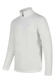 2AS Cedric Erkek Yarım Fermuarlı İnce Polar Sweatshirt Beyaz thumbnail 2