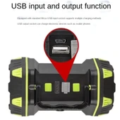 F-262 Yeni Güçlü Çift Taraflı Taşınabilir Spot Ve Işıldak Usb Powerbank Şarjlı Fener thumbnail 3
