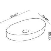 Lena EY-4714MS Tezgah Üstü Lavabo Mat Siyah thumbnail 2