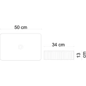 Lena E-W1004MB Tezgah Üstü Lavabo Mat Beyaz thumbnail 2