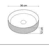 Lena Tezgah Üstü Lavabo (Beyaz) EY-4703 thumbnail 2