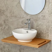 Lena E-5033 Tezgah Üstü Porselen Lavabo thumbnail 2