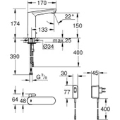 Grohe Eurosmart Cosmopolitan E Fotoselli Lavabo Bataryası - 36421000 thumbnail 3