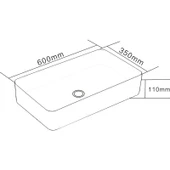 Lena E-4071S Tezgah Üstü Porselen Lavabo thumbnail 3